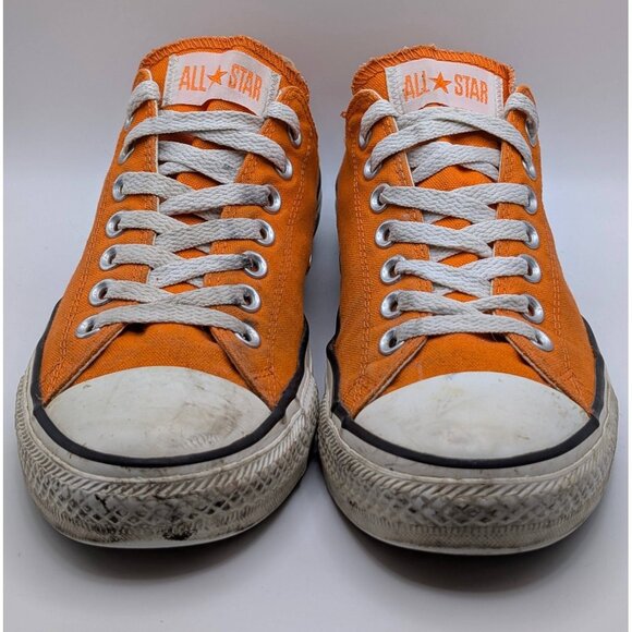 Converse CTAS UNISEX Low Neon Orange Canvas Sneakers Shoes Size WOMENS 11/MENS 9 - Picture 3 of 7